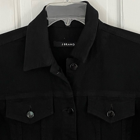J Brand Black Denim Maxi Jacket Women’s Size Small Grunge Punk Minimalist New - Picture 5 of 16